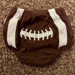 Rugged Butts Football Diaper Cover | 3-6 months